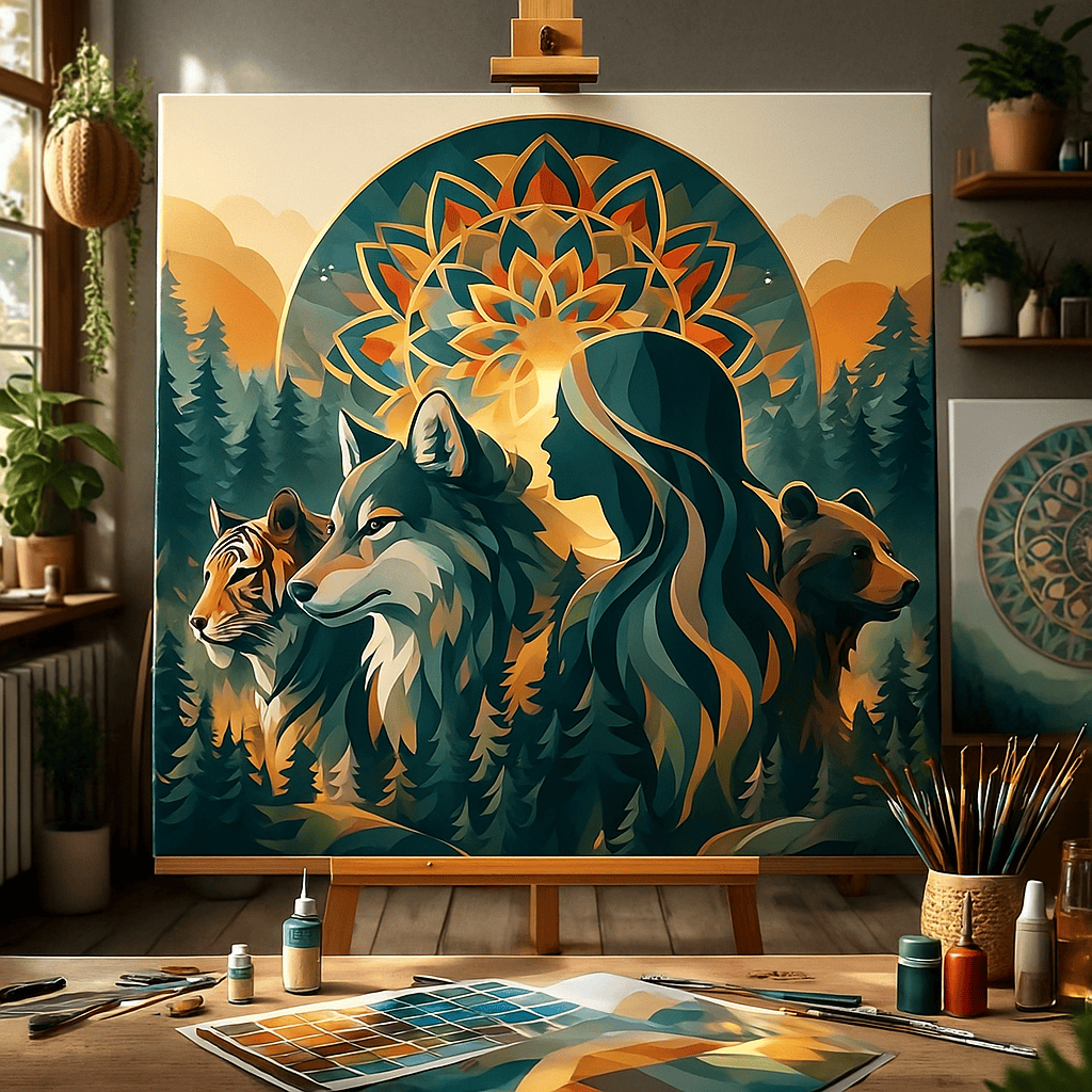 "Serenity Mandalas" Series - Forrest Goddess P251118#01 | Original Paint by Numbers | Diamond Painting (40x40cm or 40x50cm)