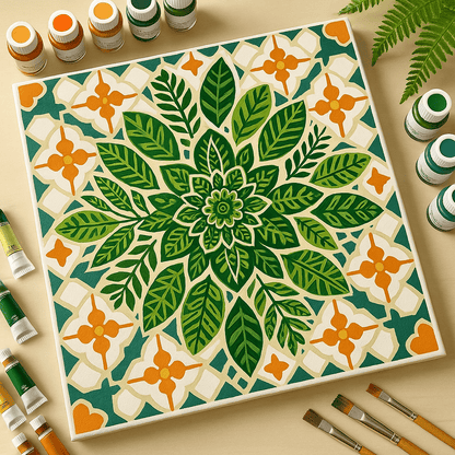 "Serenity Mandalas" Series - Botanical P251119#02 | Original Paint by Numbers | Diamond Painting (16"x16" / 40x40cm)