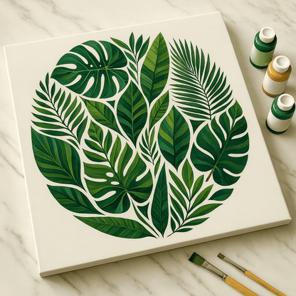 "Serenity Mandalas" Series - Botanical P251119#05 | Original Paint by Numbers | Diamond Painting (16"x16" / 40x40cm)