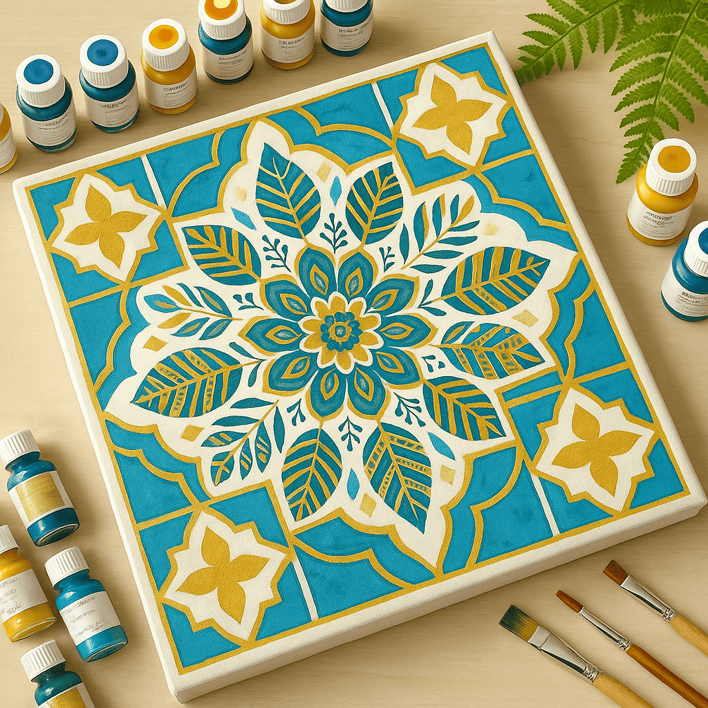 "Serenity Mandalas" Series - Botanical P251119#06 | Original Paint by Numbers | Diamond Painting (16"x16" / 40x40cm)