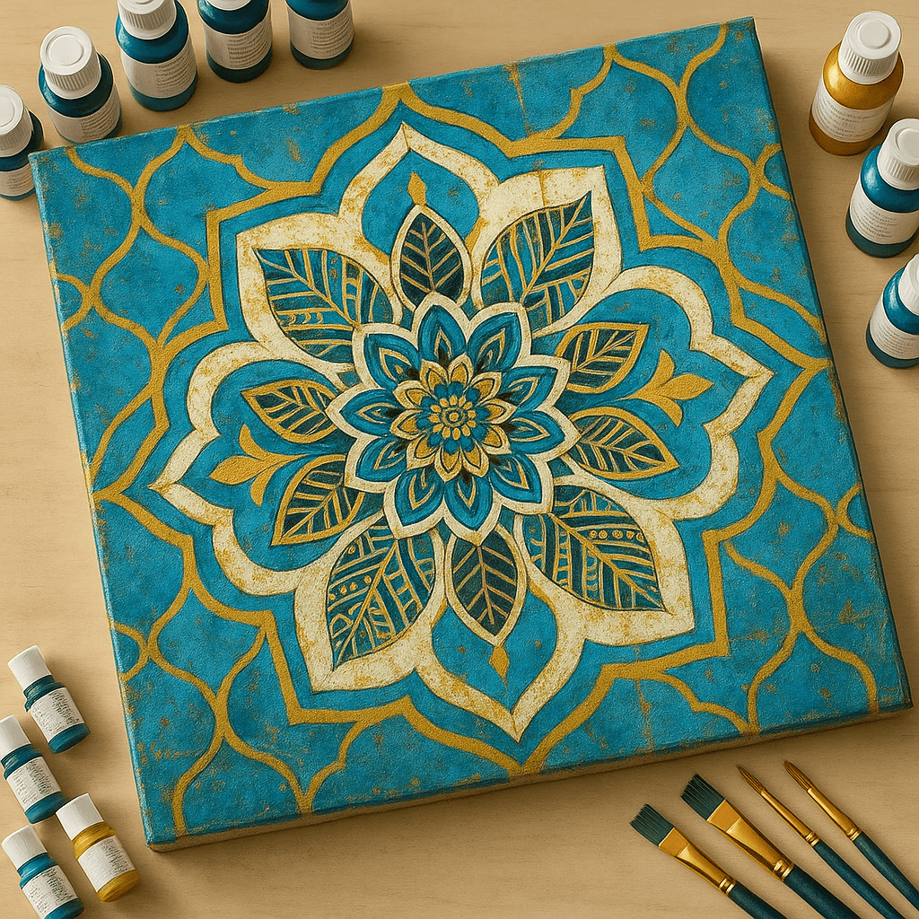 "Serenity Mandalas" Series - Botanical P251119#07 | Original Paint by Numbers | Diamond Painting (16"x16" / 40x40cm)