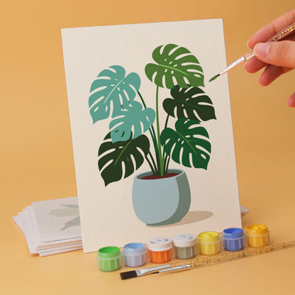 Mini Paint by Numbers Kit - Green Haven ｜6 Canvas Panels