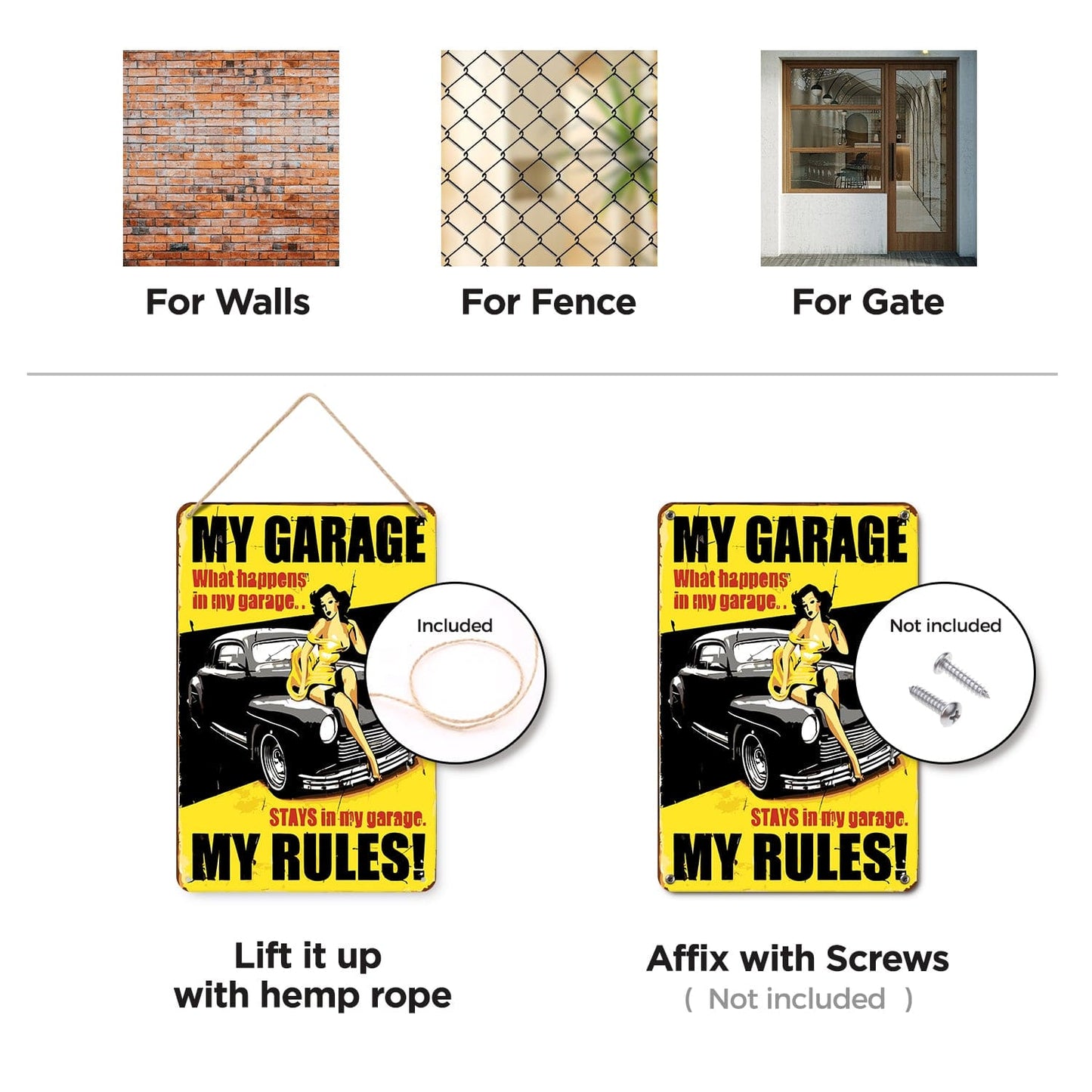 ColourMost™ Metal Bar/Posters Art Paint By Numbers- My Garage, My Rules #16 (20x30cm /7.8"x11.8"）