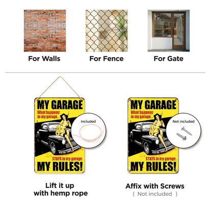 ColourMost™ Metal Bar/Posters Art Paint By Numbers- My Garage, My Rules #16 (20x30cm /7.8"x11.8"）