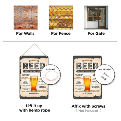 ColourMost™ Metal Bar/Posters Art Paint By Numbers- Beer Please! #01（20x30cm /7.8"x11.8"）