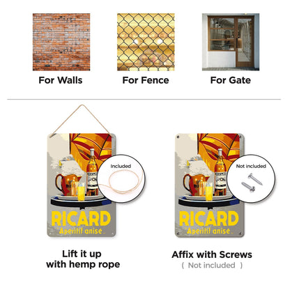 ColourMost™ Metal Bar/Posters Art Paint By Numbers- Ricard Apéritif Anisé #17 (20x30cm /7.8"x11.8"）
