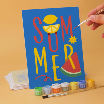 Mini Paint by Numbers Kit - Endless Summer ｜6 Canvas Panels