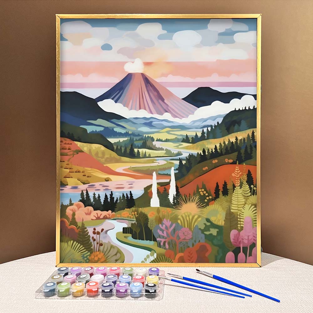"Colorful Yellowstone" Series by ColourMost™ #11 - 'Tranquility' | Original Paint by Numbers (16"x20" / 40x50cm) | Also ship to UK, CA, AU, and NZ