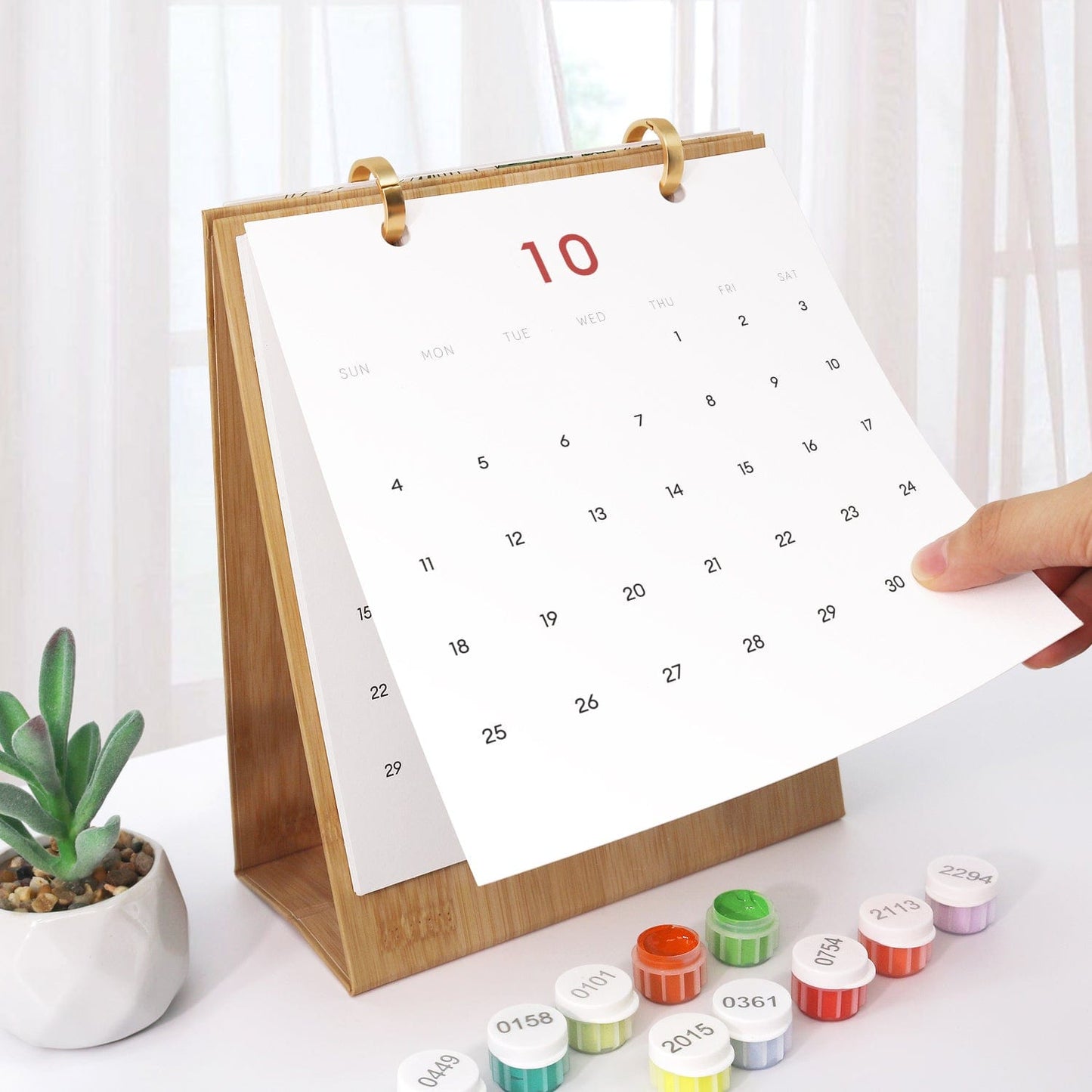 ColourMost™ 2026 Desk Calendar Series –  Christmas theme /Paint by Numbers(18.2cm x 22.5cm)