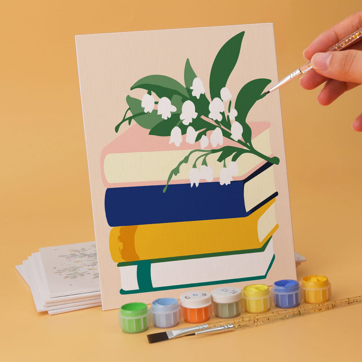 Mini Paint by Numbers Kit – Bloom & Books | 6 Canvas Panels