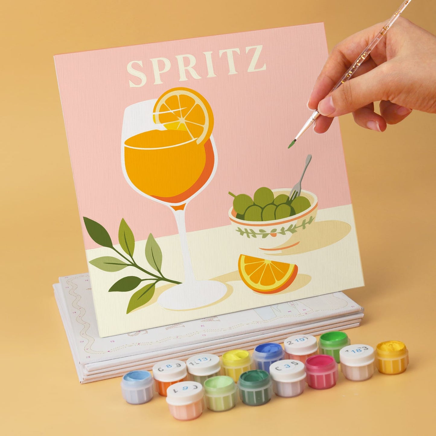 Mini Paint by Numbers Kit - La Dolce Vita ｜6 Canvas Panels