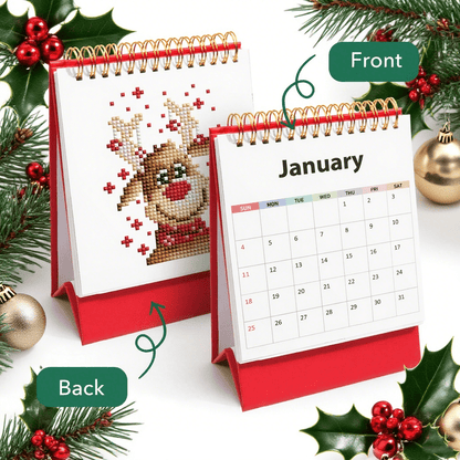 ColourMost™ 2026 Desk Calendar Series – Christmas /Diamond Painting(17cm x 15cm)