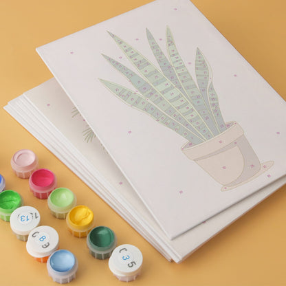 Mini Paint by Numbers Kit - Green Haven ｜6 Canvas Panels