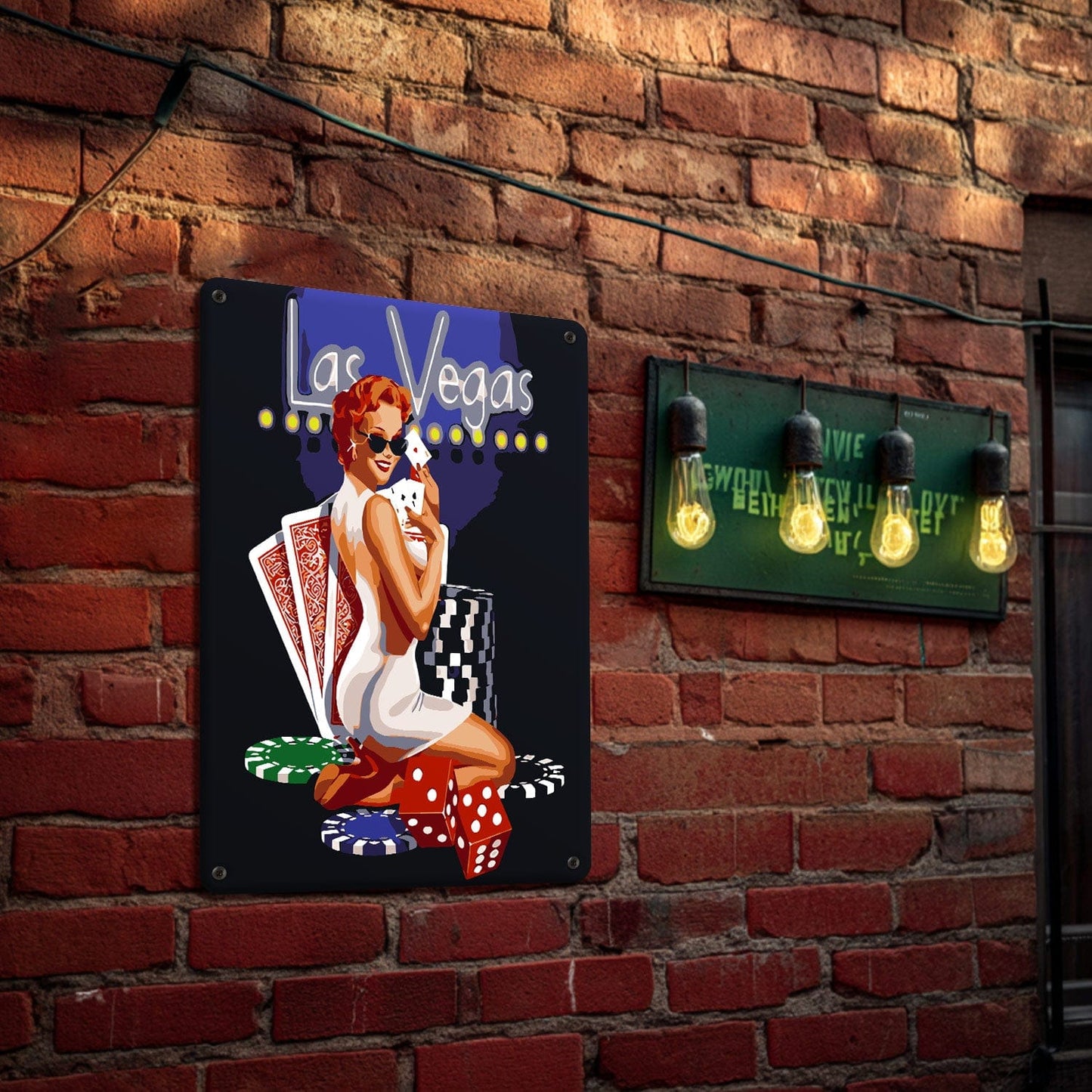 ColourMost™ Metal Bar/Posters Art Paint By Numbers- Viva Las Vegas #26 (20x30cm /7.8"x11.8"）