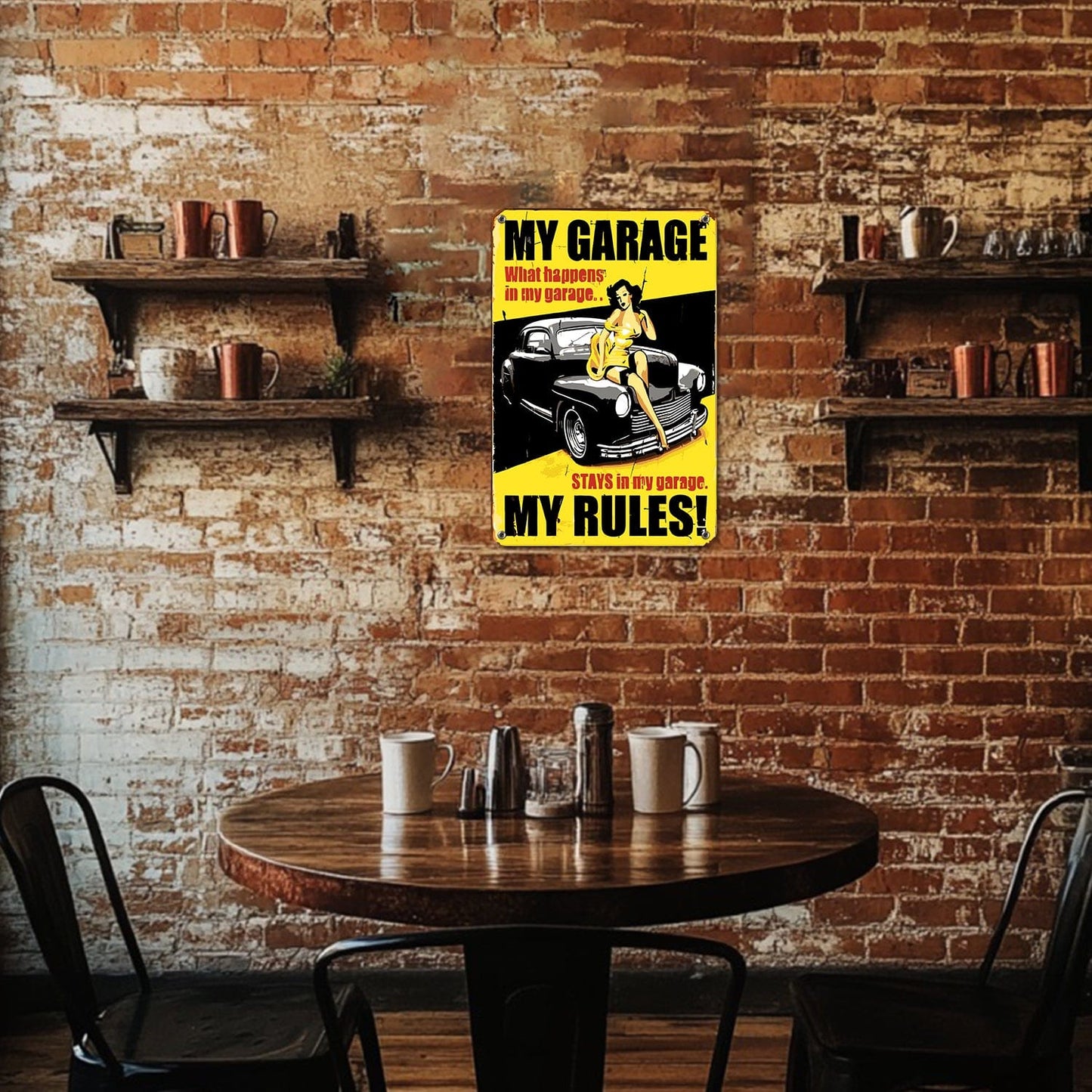 ColourMost™ Metal Bar/Posters Art Paint By Numbers- My Garage, My Rules #16 (20x30cm /7.8"x11.8"）