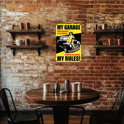 ColourMost™ Metal Bar/Posters Art Paint By Numbers- My Garage, My Rules #16 (20x30cm /7.8"x11.8"）