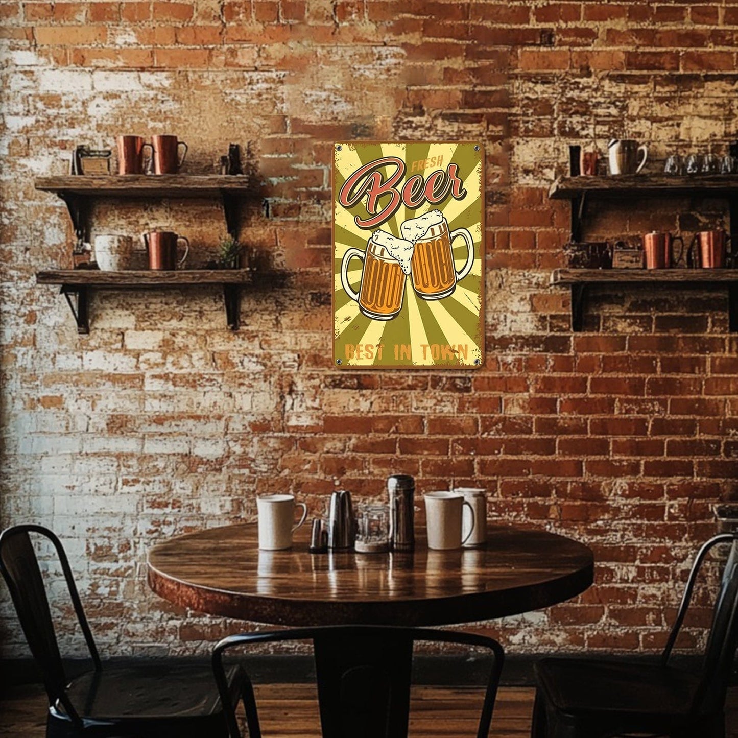 ColourMost™ Metal Bar/Posters Art Paint By Numbers- Cheers to Fresh Beer #10 (20x30cm /7.8"x11.8"）