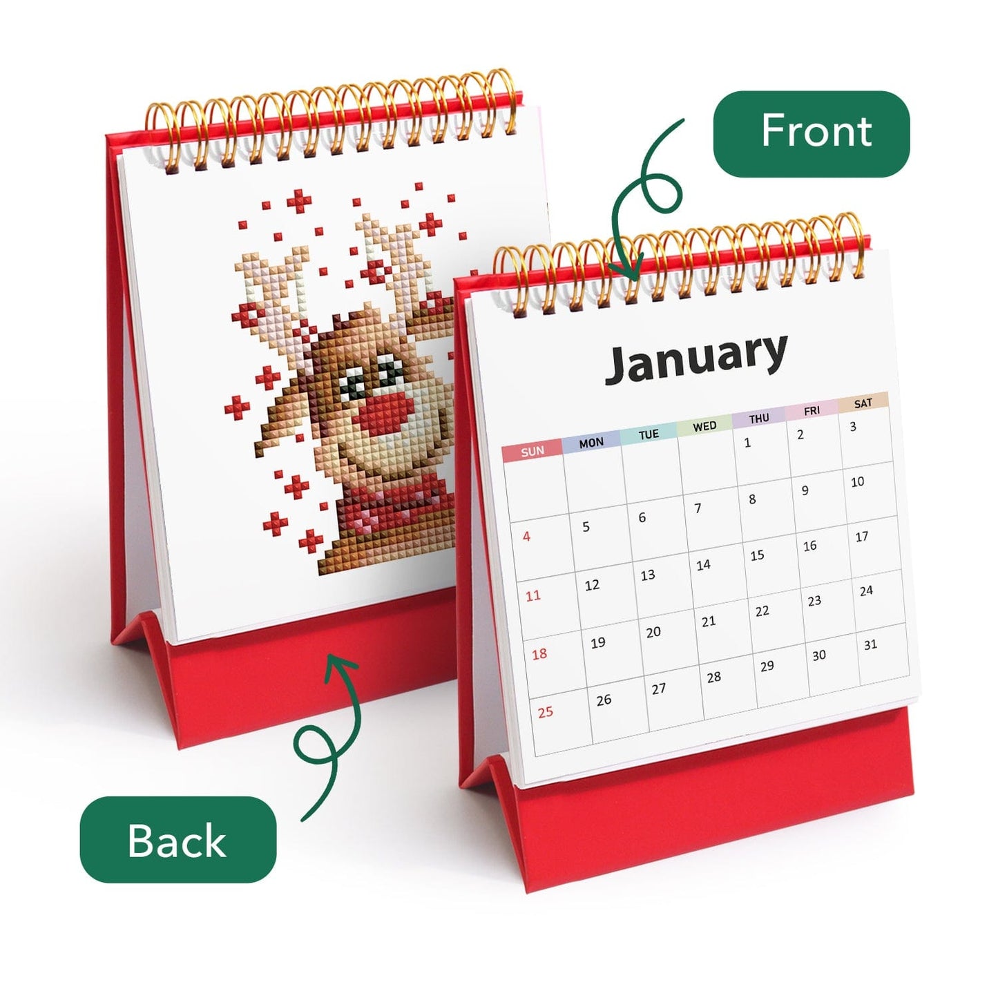 ColourMost™ 2026 Desk Calendar Series – Christmas /Diamond Painting(17cm x 15cm)