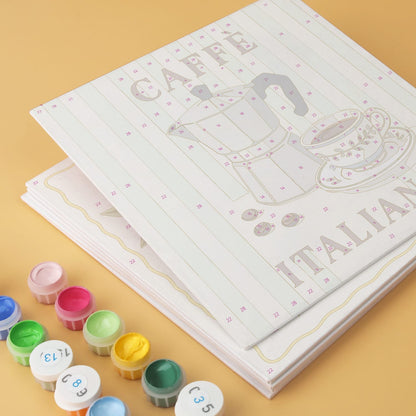 Mini Paint by Numbers Kit - La Dolce Vita ｜6 Canvas Panels
