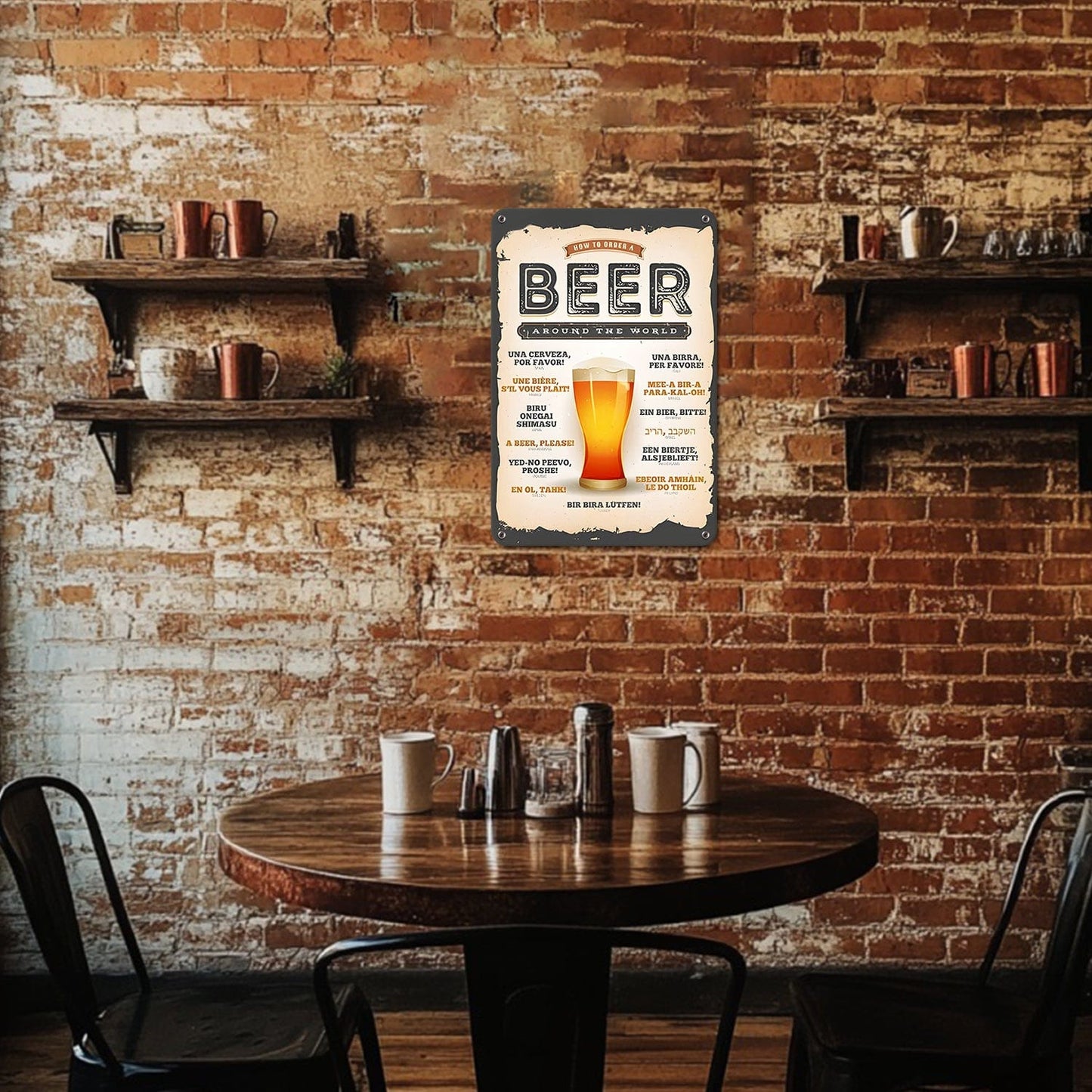 ColourMost™ Metal Bar/Posters Art Paint By Numbers- Beer Please! #01（20x30cm /7.8"x11.8"）