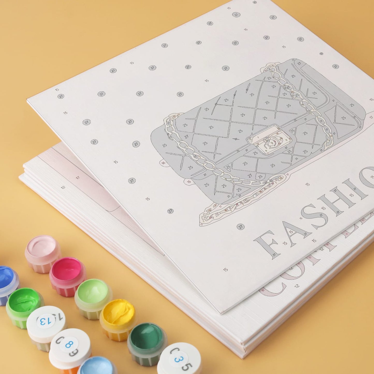 Mini Paint by Numbers Kit - Chic Moments ｜6 Canvas Panels