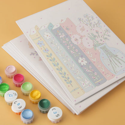 Mini Paint by Numbers Kit – Bloom & Books | 6 Canvas Panels