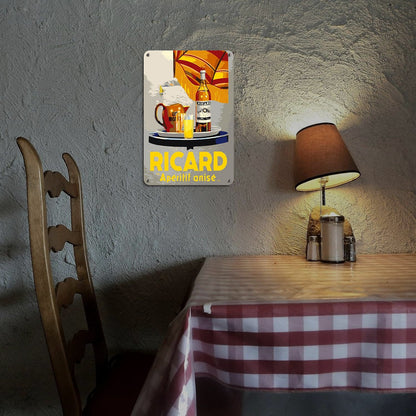 ColourMost™ Metal Bar/Posters Art Paint By Numbers- Ricard Apéritif Anisé #17 (20x30cm /7.8"x11.8"）