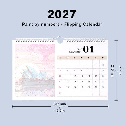 ColourMost™ 2027 Calendar Series – World Scenic Spots / Paint by Numbers(28.3cm x 21cm)