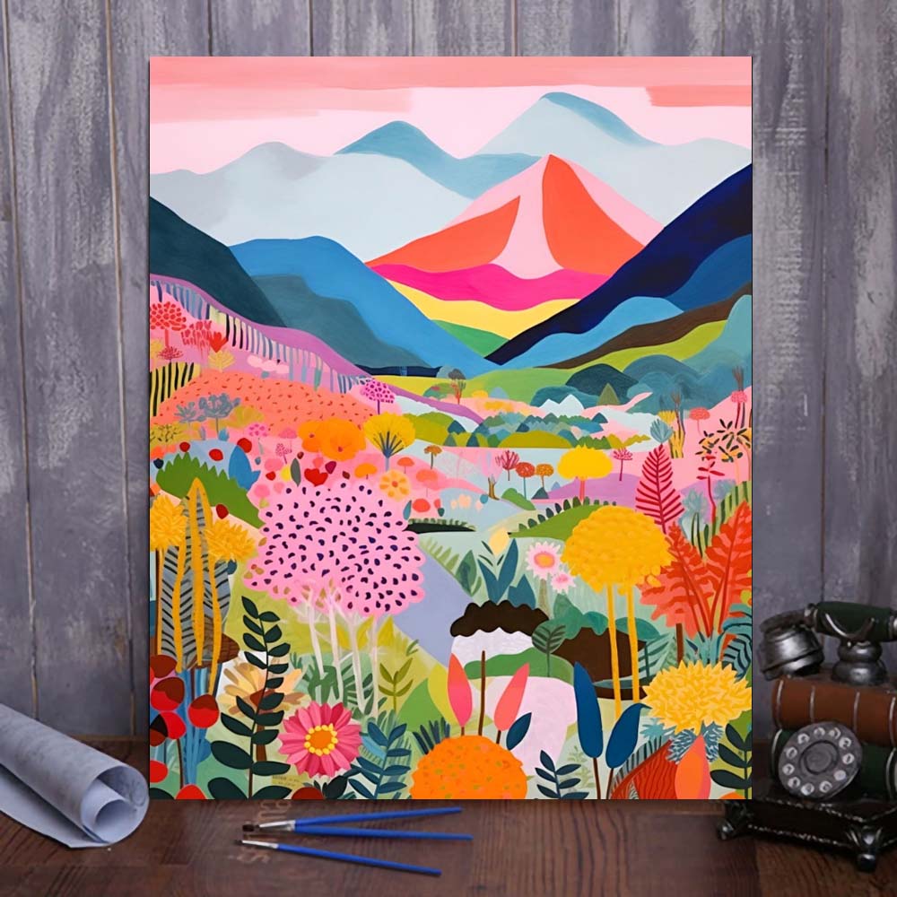 【Valentine's Day Sale】 Colorful Mountains Series by ColourMost™ #09 |  Original Paint by Numbers | Also ship to UK, CA, AU, and NZ