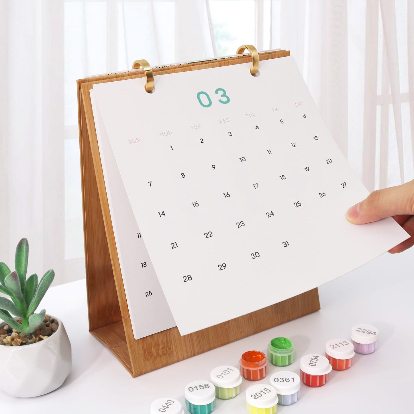 ColourMost™ 2027 Desk Calendar Series –  Wanderlust /Paint by Numbers(18.2cm x 22.5cm)