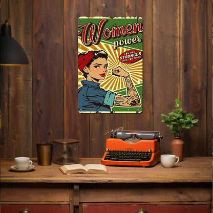 ColourMost™ Metal Bar/Posters Art Paint By Numbers- Women Power #20 (20x30cm /7.8"x11.8"）