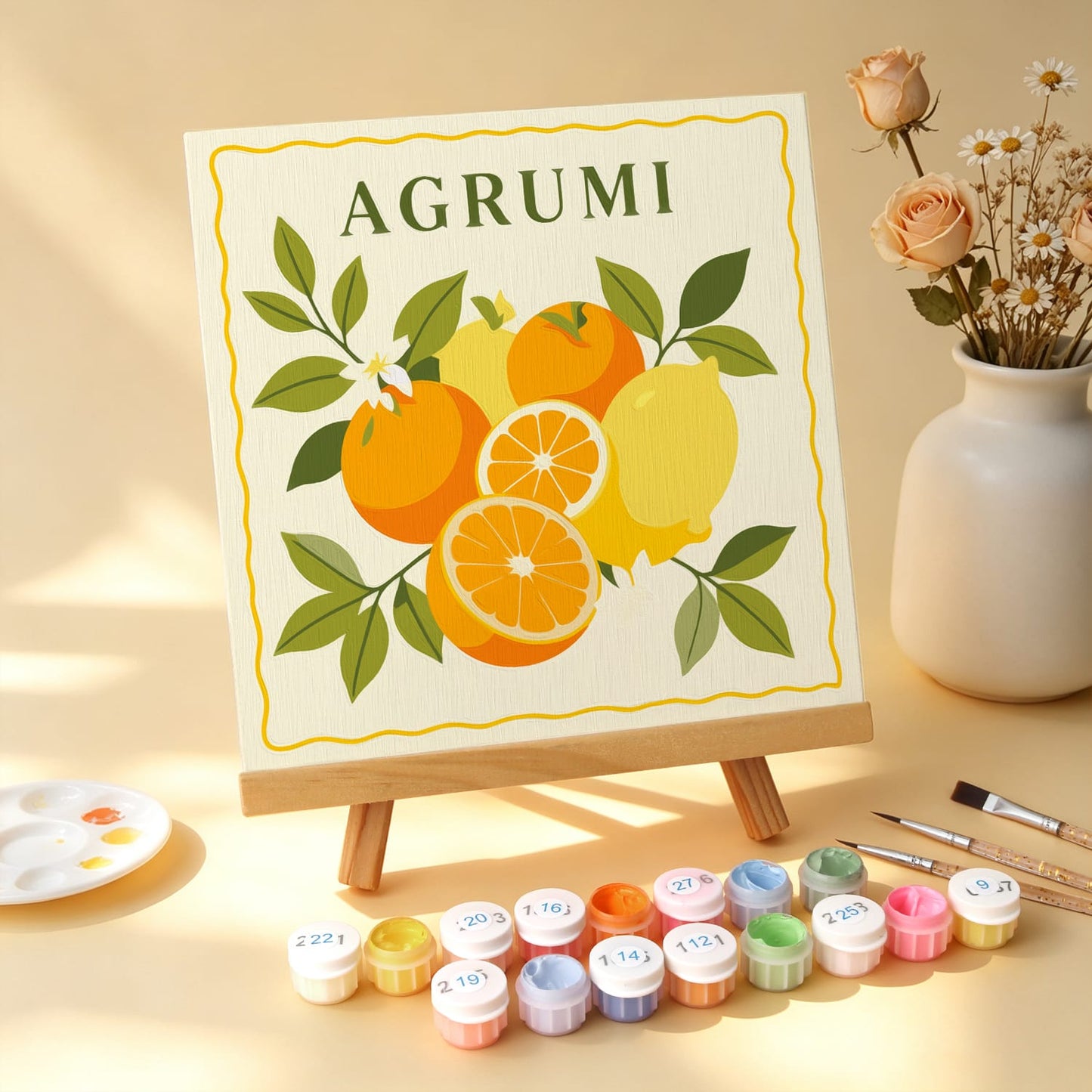 Mini Paint by Numbers Kit - La Dolce Vita ｜6 Canvas Panels