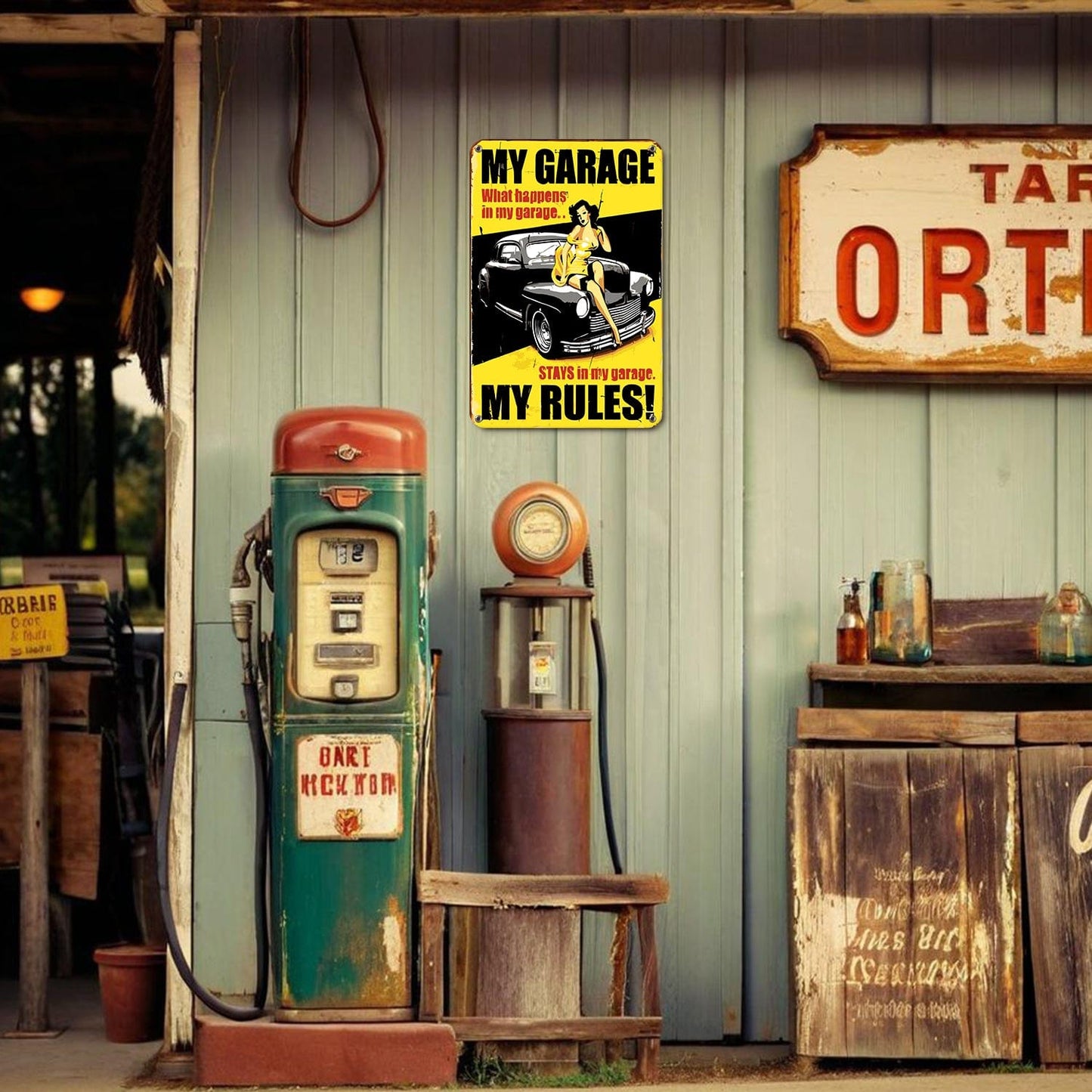 ColourMost™ Metal Bar/Posters Art Paint By Numbers- My Garage, My Rules #16 (20x30cm /7.8"x11.8"）