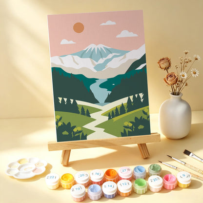 Mini Paint by Numbers Kit - Wander & Wonder ｜6 Canvas Panels