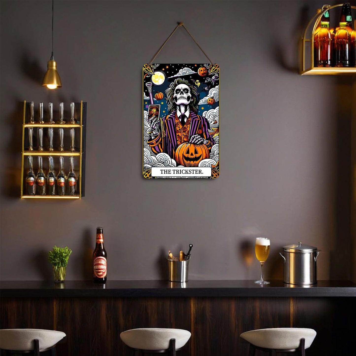 ColourMost™ Metal Bar/Posters Art Paint By Numbers- Haunted Selfie #30 (20x30cm /7.8"x11.8"）