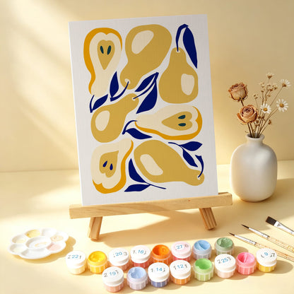 Mini Paint by Numbers Kit – Fruity Vibes | 6 Canvas Panels