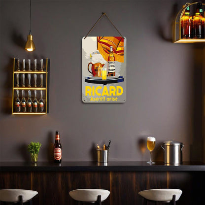 ColourMost™ Metal Bar/Posters Art Paint By Numbers- Ricard Apéritif Anisé #17 (20x30cm /7.8"x11.8"）
