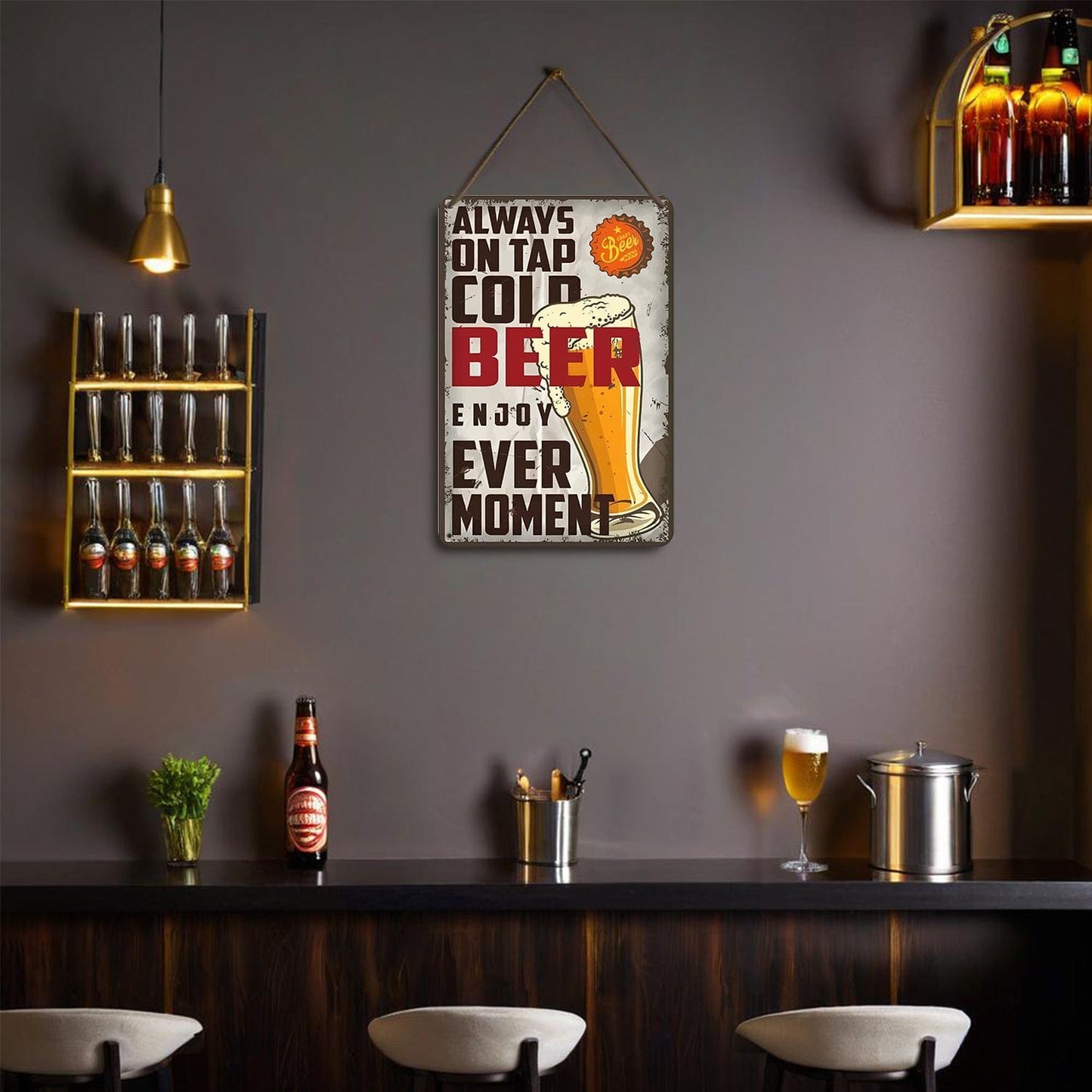 ColourMost™ Metal Bar/Posters Art Paint By Numbers- Always on Tap #08 (20x30cm /7.8"x11.8"）
