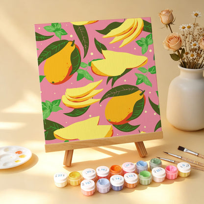 Mini Paint by Numbers Kit - Fruitful Blooms ｜6 Canvas Panels