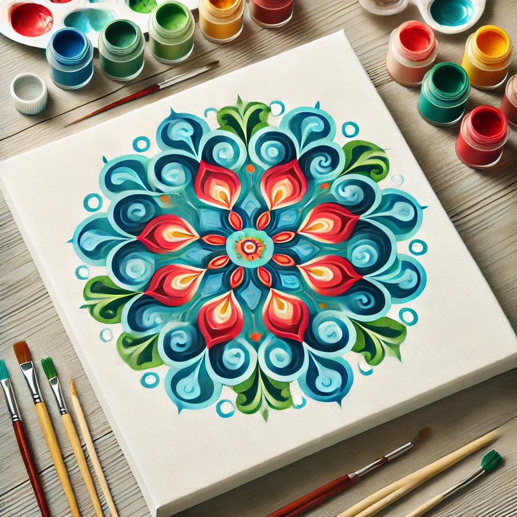 "Serenity Mandalas" Series by ColourMost™ #23 | Original Paint by Numbers (16"x16" / 40x40cm)