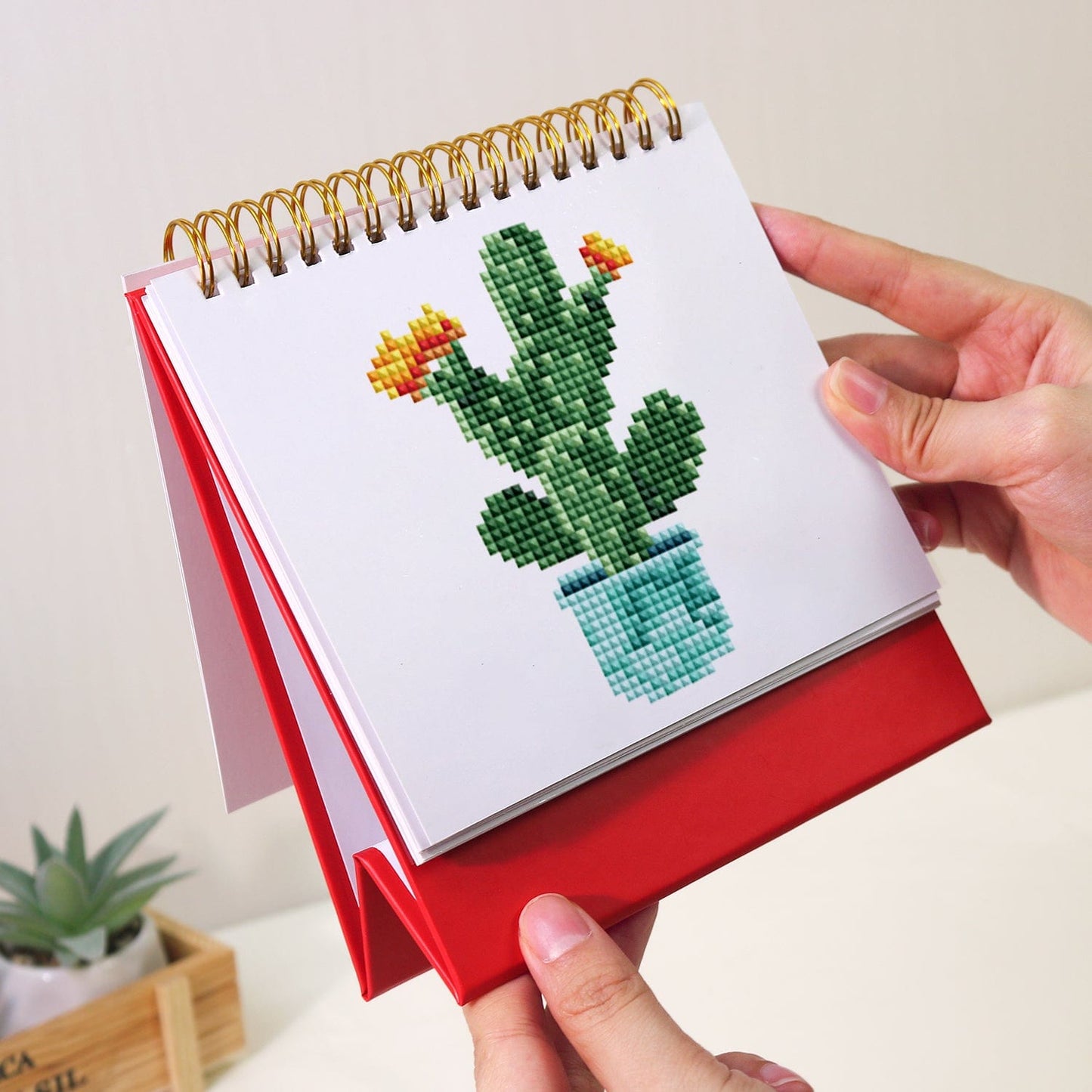 ColourMost™ 2026 Desk Calendar Series – Plants /Diamond Painting(17cm x 15cm)