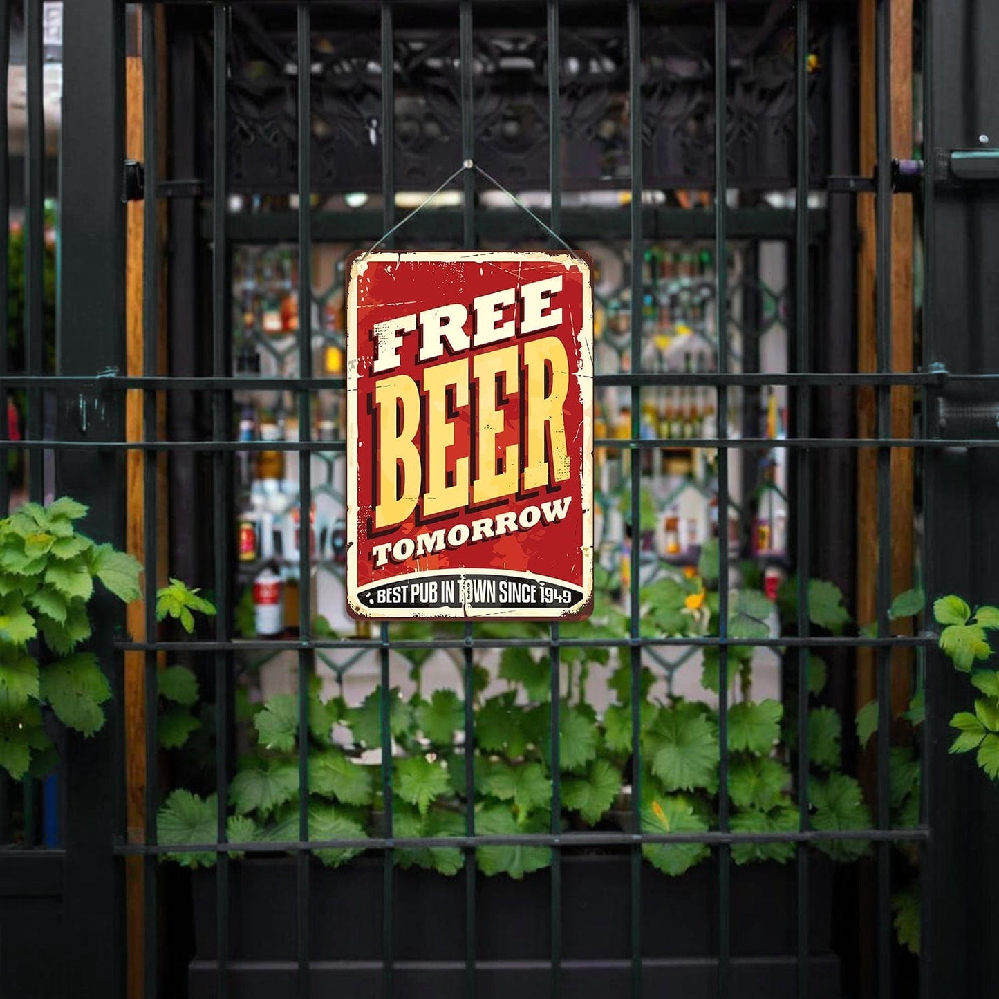 ColourMost™ Metal Bar/Posters Art Paint By Numbers- Free Beer Tomorrow #14 (20x30cm /7.8"x11.8"）