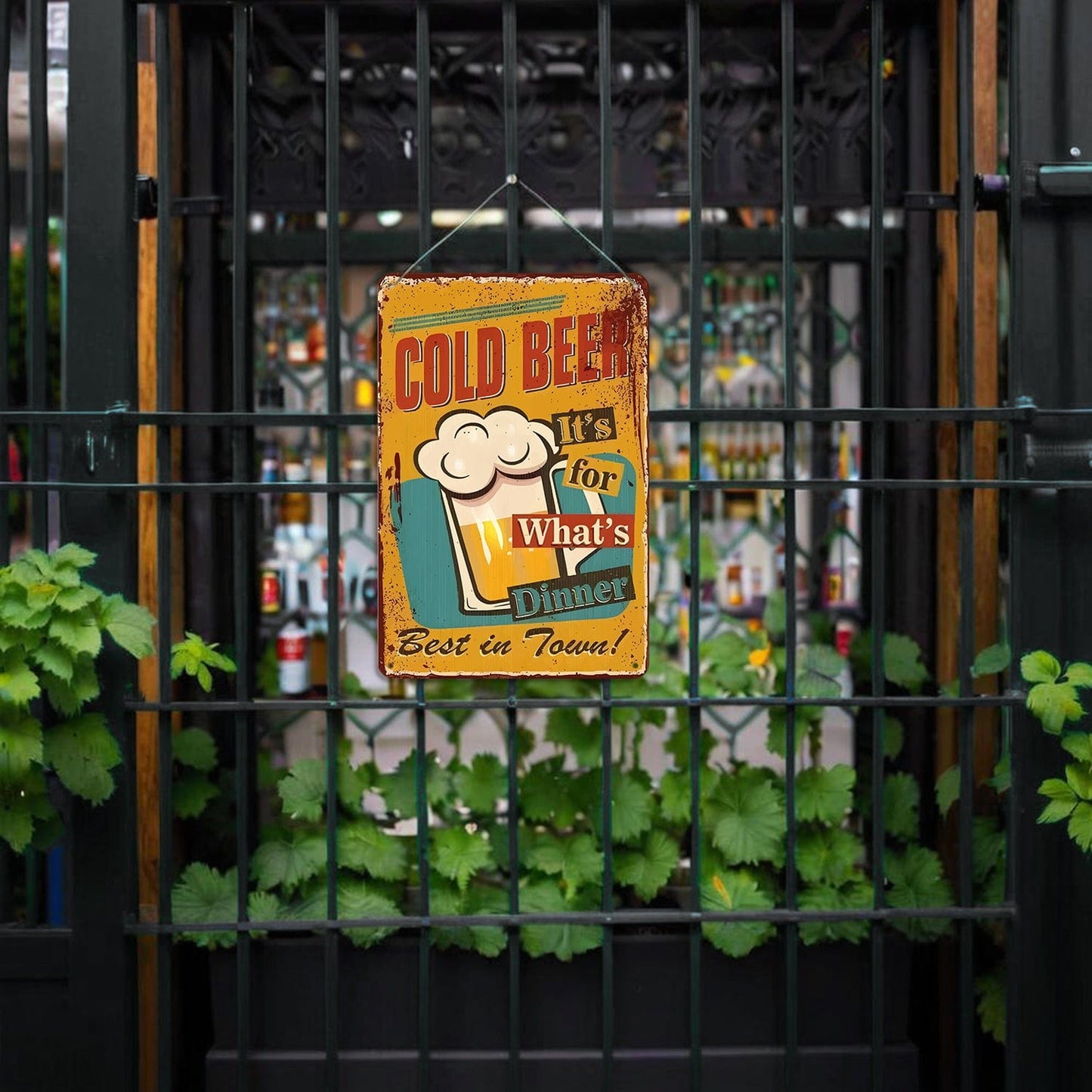 ColourMost™ Metal Bar/Posters Art Paint By Numbers- Cold Beer for Dinner #09 (20x30cm /7.8"x11.8"）