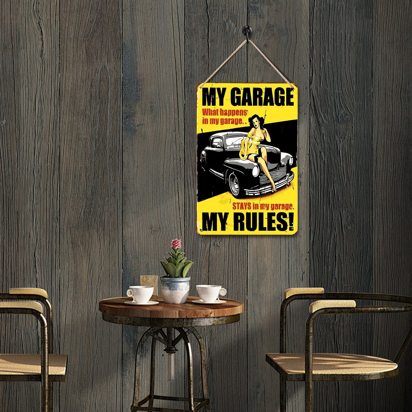 ColourMost™ Metal Bar/Posters Art Paint By Numbers- My Garage, My Rules #16 (20x30cm /7.8"x11.8"）