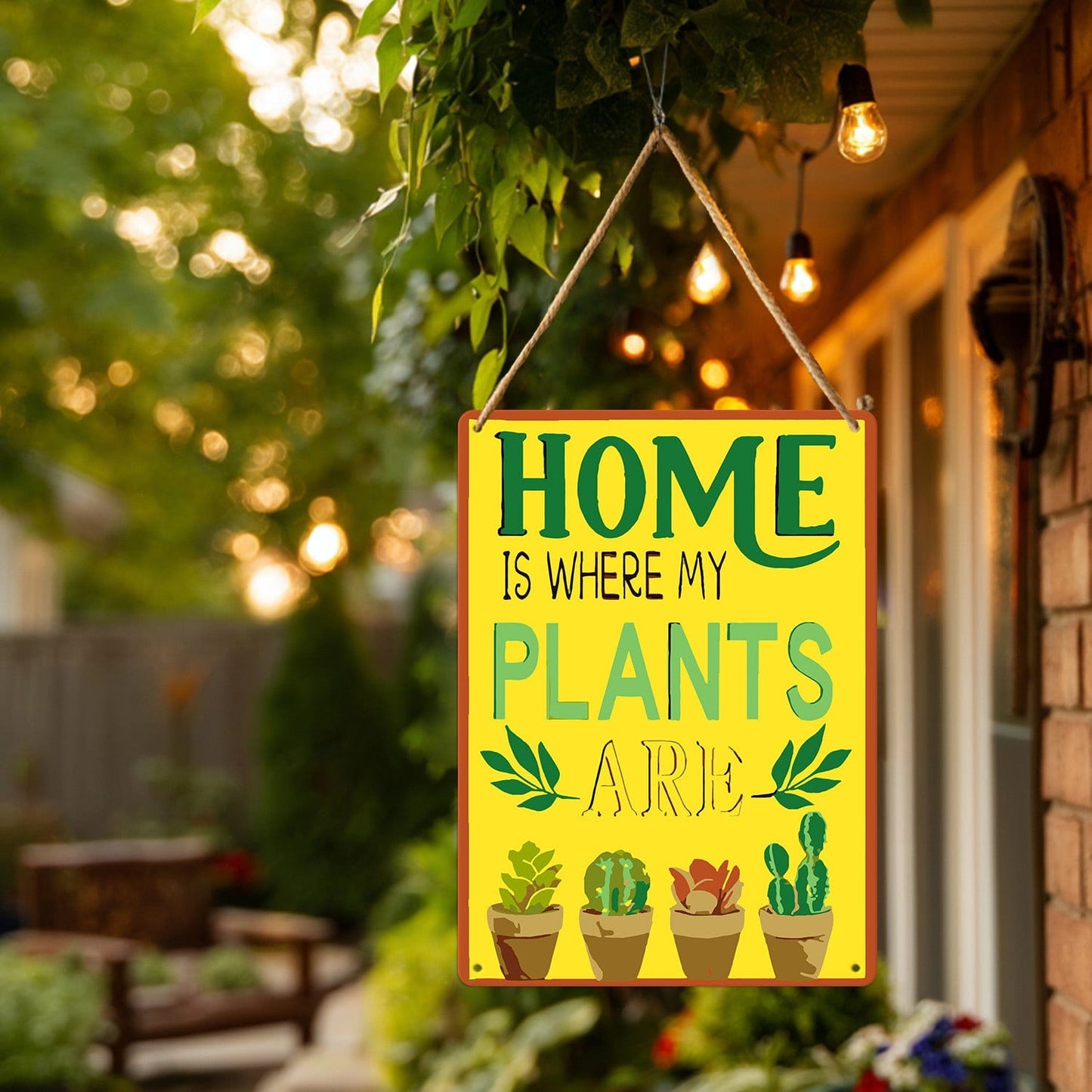 ColourMost™ Metal Bar/Posters Art Paint By Numbers- Home Is Where My Plants Are #33 (20x30cm /7.8"x11.8"）