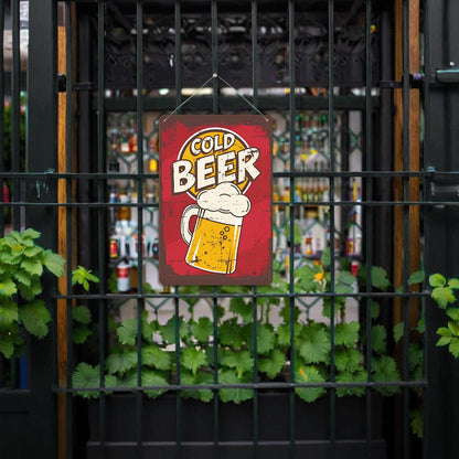 ColourMost™ Metal Bar/Posters Art Paint By Numbers- Cold Beer Classic  #06(20x30cm /7.8"x11.8"）