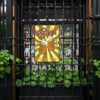 ColourMost™ Metal Bar/Posters Art Paint By Numbers- Cheers to Fresh Beer #10 (20x30cm /7.8"x11.8"）