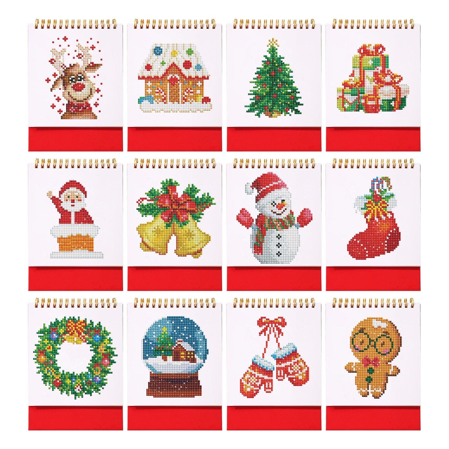ColourMost™ 2026 Desk Calendar Series – Christmas /Diamond Painting(17cm x 15cm)