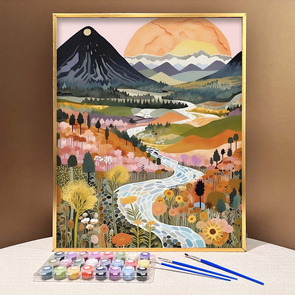 "Colorful Yellowstone" Series by ColourMost™ #15 - 'Surreal' | Original Paint by Numbers (16"x20" / 40x50cm) | Also ship to UK, CA, AU, and NZ