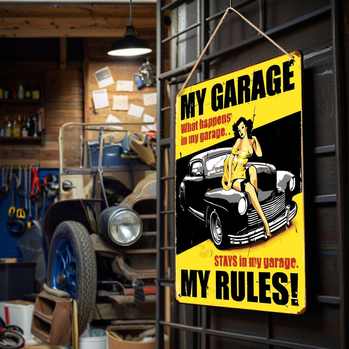 ColourMost™ Metal Bar/Posters Art Paint By Numbers- My Garage, My Rules #16 (20x30cm /7.8"x11.8"）